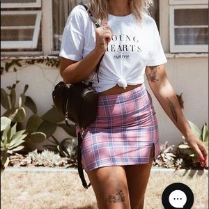 Princess Polly plaid skirt